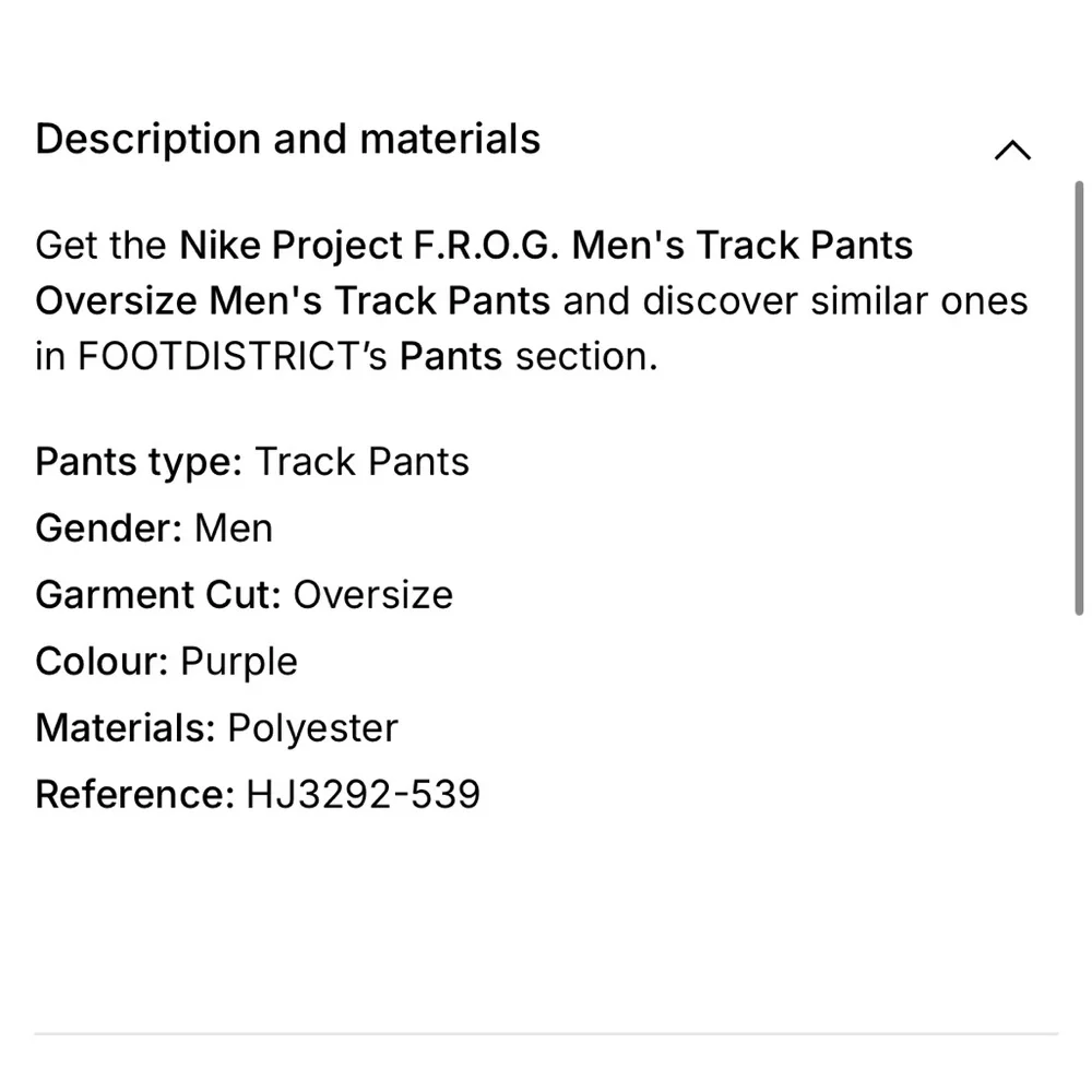 Nike Project F.R.O.G. Men's Track Pants Oversize Track Pants - Picture 6 of 6